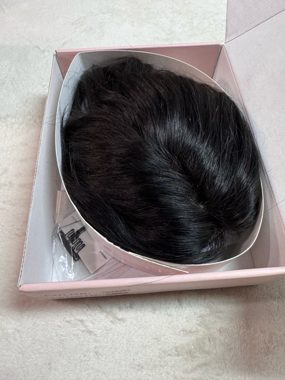 Human Hair 6" Black Women's Topper Hairpiece - Natural Shine Hair Replacement - Picture 5 of 7